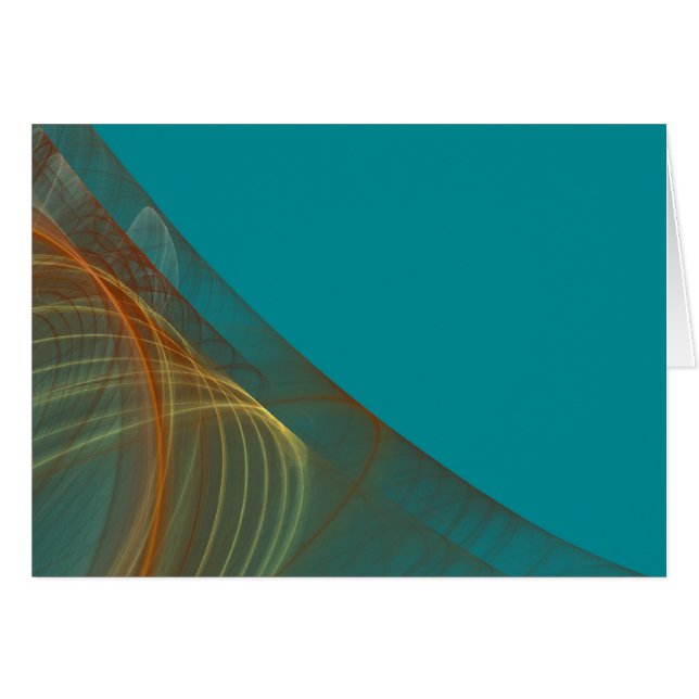 Blanco kaart met Fractal Art Border (Voorkant Horizontaal)