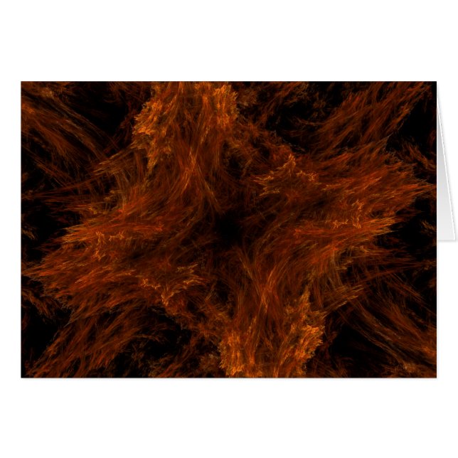 Blanco kaart met Fractal Design Background (Voorkant Horizontaal)