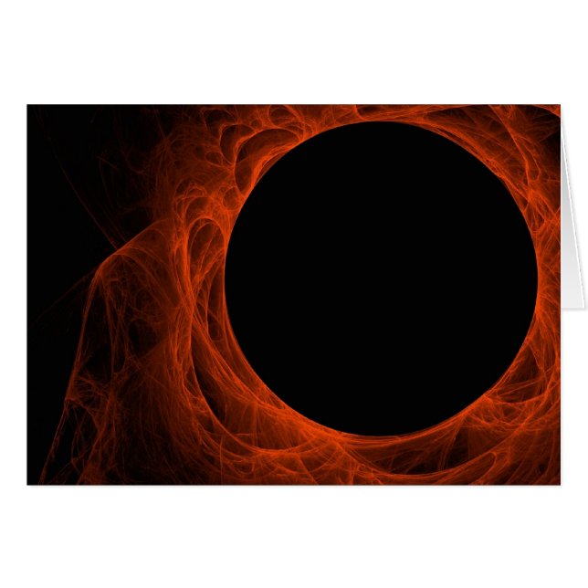 Blanco kaart met Fractal Design Background (Voorkant Horizontaal)