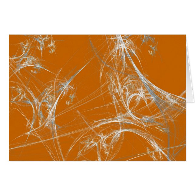 Blanco kaart met Fractal Spider Web Background (Voorkant Horizontaal)