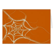 Blanco kaart met Fractal Spider Web Background
