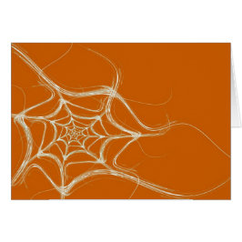 Blanco kaart met Fractal Spider Web Background