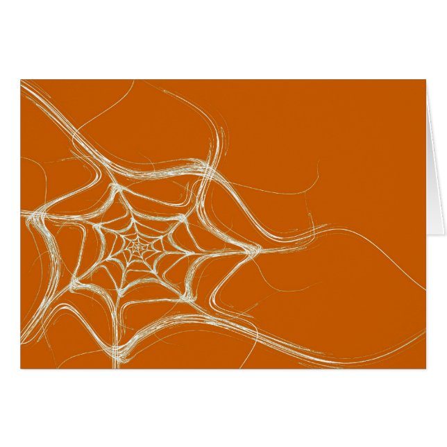 Blanco kaart met Fractal Spider Web Background (Voorkant Horizontaal)