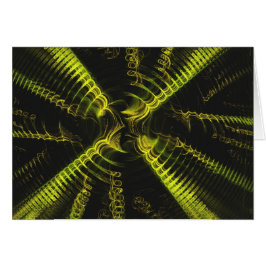 Blanco Kaart met Fractal Spiral Design Background