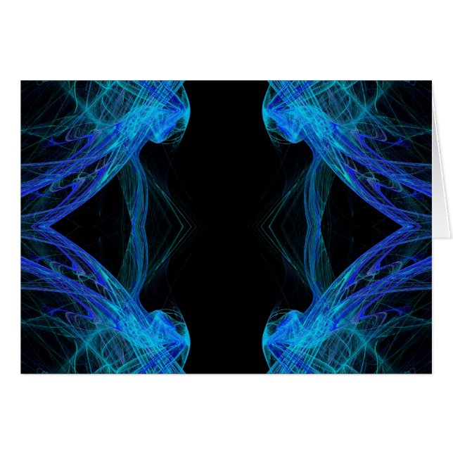 Blanco kaart met fractale achtergrond (Voorkant Horizontaal)