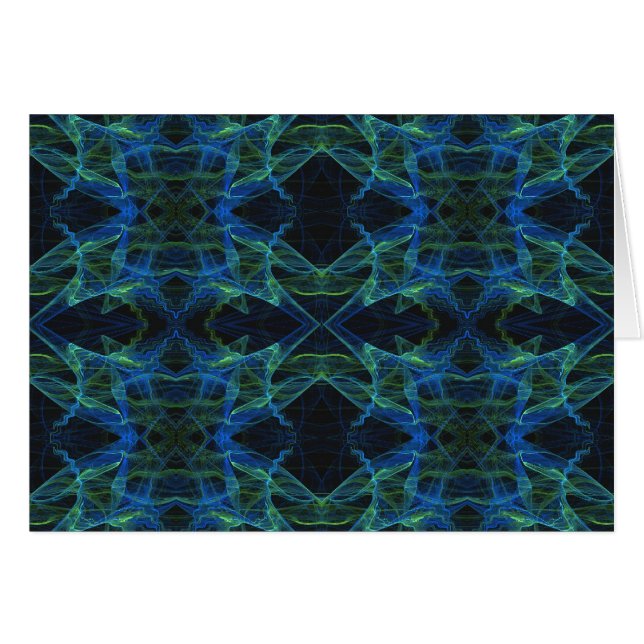 Blanco kaart met fractale achtergrond (Voorkant Horizontaal)