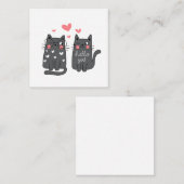 Blanco kaart met katten notitiekaartje (Voorkant / Achterkant)