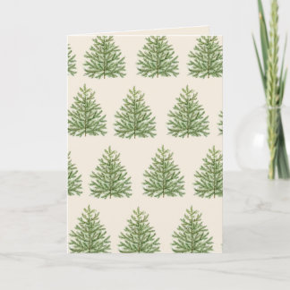 Blanco Kaart met Waterverf kerstbomen