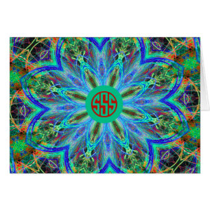 Blanco Kaart Monogram S of Uw keuze