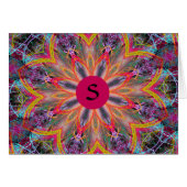 Blanco Kaart Monogram S of Uw keuze (Voorkant Horizontaal)