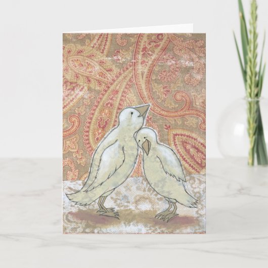 Blanco kaart perfect paar verloving bruiloft kunst (Voorkant)