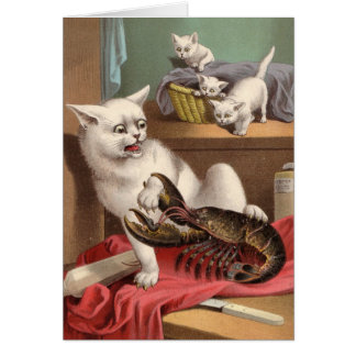 Blanco kaart - schokkende lobster!