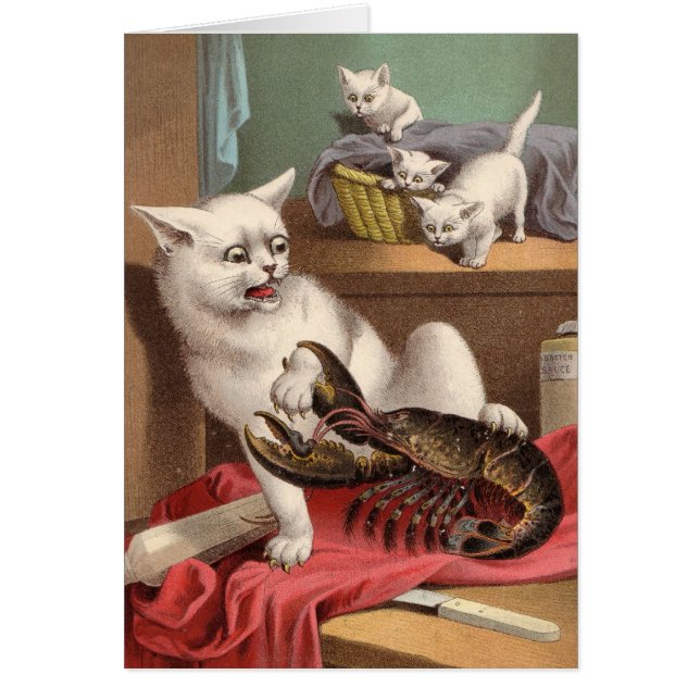 Blanco kaart - schokkende lobster! (Voorkant)