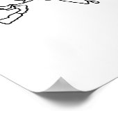 Blanco kaart van Azië Poster (Hoek)