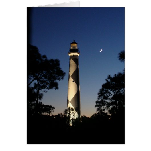 Blanco Kaart van Cape Lookout Lighthouse (Voorkant)