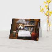 Blanco kaart van secretaris Corgi (Gele Bloem)