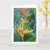 Blanco kaart (vogel van het paradijs) (Gele Bloem)