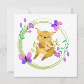 Blanco kaart voor mama en baby lynx/wilde katten (Voorkant)