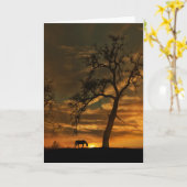 Blanco Kaart voor paardenbomen en eikenbomen (Gele Bloem)