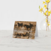 Blanco kaart voor paardennota (Gele Bloem)