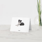 Blanco kaart voor puppy door rand (Achterkant)