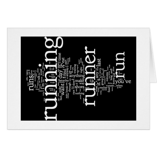 Blanco kaart voor Runners (Voorkant Horizontaal)