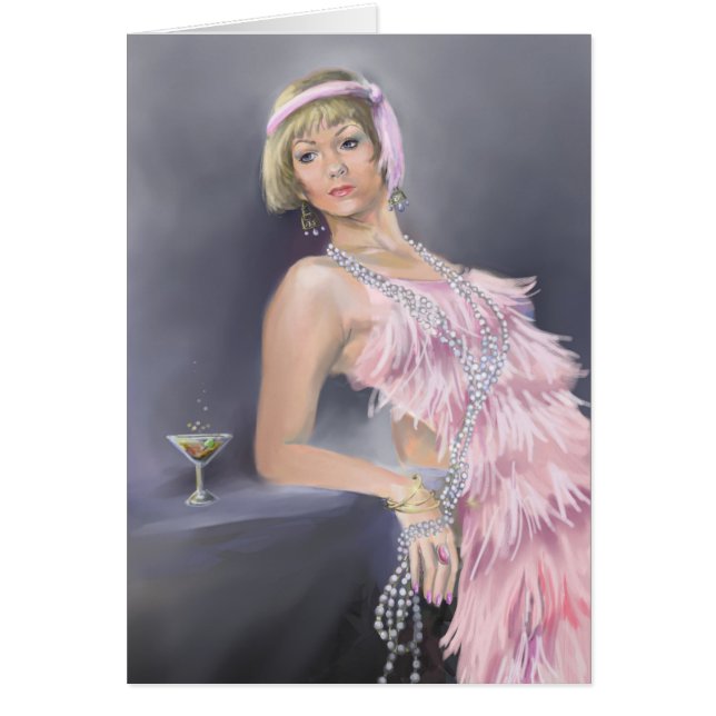 Blanco Kaart voor Springtime-flapper (Voorkant)