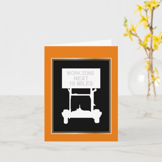 Blanco kaart voor wegenbouwwerkzaamheden (Gele Bloem)