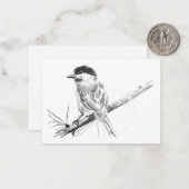 Blanco Kaart voor zwarte cichorei Notitiekaartje (Voorkant / Achterkant in situ)