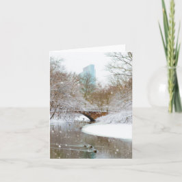 Blanco kaart - wintersneeuwscène