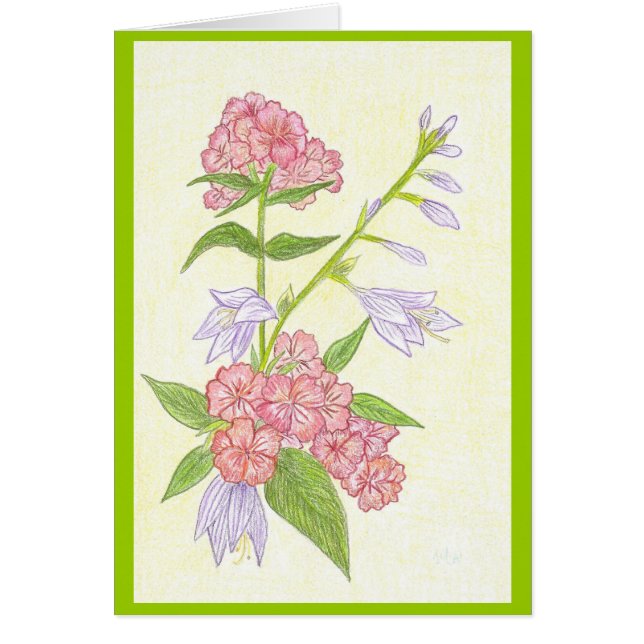 Blanco Kaart zomerbloemen (Voorkant)