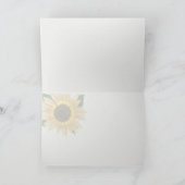 blanco kaart zonnebloempet op gingham (Binnen)