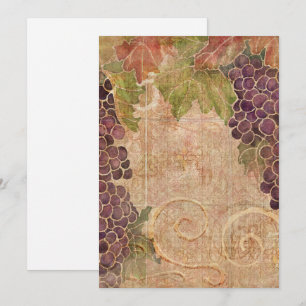Blanco kaarten voor rijpe druiven