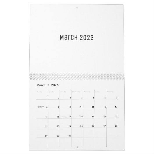 Blanco kalender (Mar 2026)