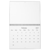 Blanco kalender 2017 met Feestdagen (Feb 2027)