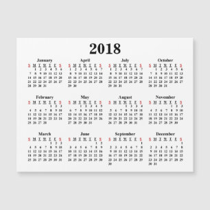 Blanco kalender 2018
