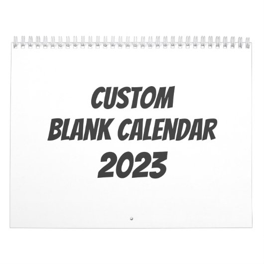 Blanco kalender 2023 - Aangepast met Feestdagen (Hoes)