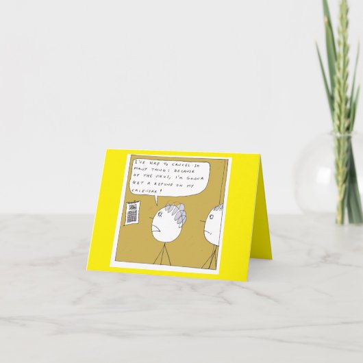 Blanco kalender Quarantine Joke Birthday Card Feestdagen Kaart (Voorkant)
