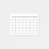 Blanco kalender-raster post-it® notes (Voorkant)