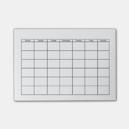 Blanco kalender-raster post-it® notes