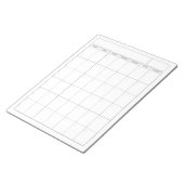 Blanco kalenderpagina - Uitzicht met zondagstarpor Notitieblok (Schuin)