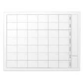 Blanco kalenderpagina - Uitzicht met zondagstarpor Notitieblok (Voorkant)