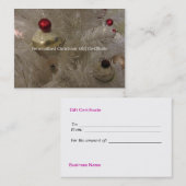 Blanco kerstboomcadeaubon kortingskaartje (Voorkant / Achterkant)