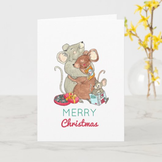 Blanco kerstfeestkaart kaart (Gele Bloem)