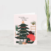 Blanco kerstKaart Afrikaans-Amerikaans Kaart (Voorkant)