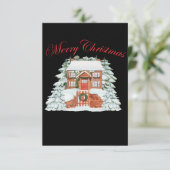 Blanco kerstkaarten bedankkaart (Staand voorkant)