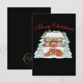 Blanco kerstkaarten bedankkaart (Voorkant / Achterkant)