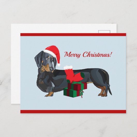 Blanco kerstmis met kerstmis briefkaart (Voorkant / Achterkant)