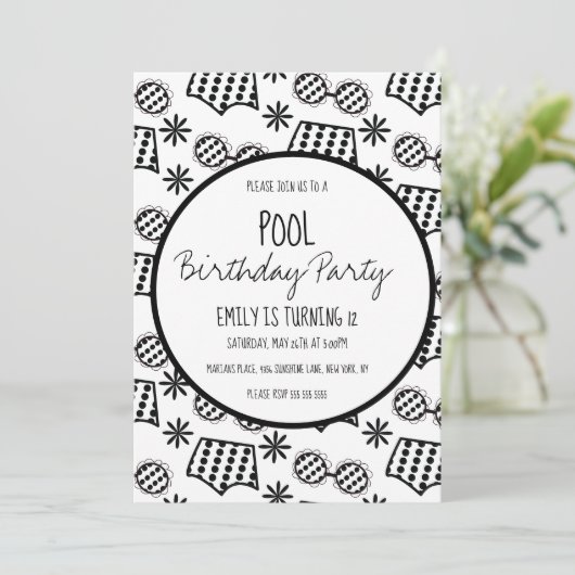 Blanco kleurenbadpak kaart (Staand voorkant)