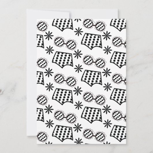 Blanco kleurenbadpak kaart (Achterkant)